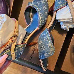 Louis Vuitton denim sandals